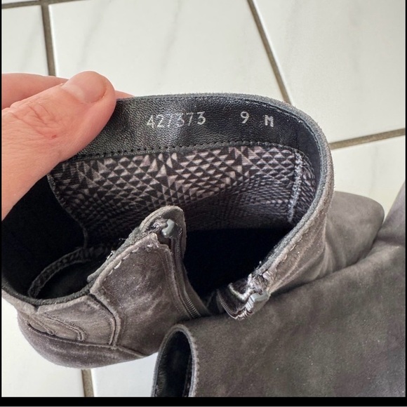 Aquatalia Gray Suede Heeled Boots - Picture 9 of 10